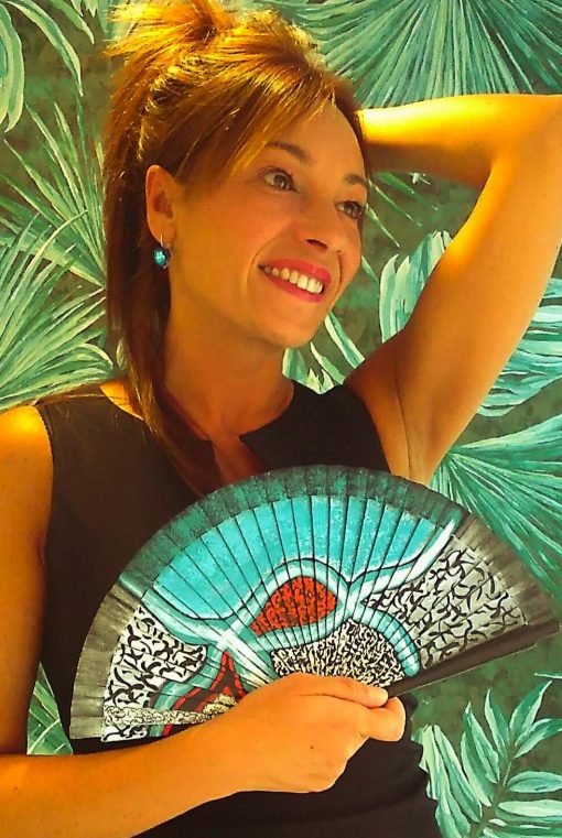 Originales abanicos pintados a mano
