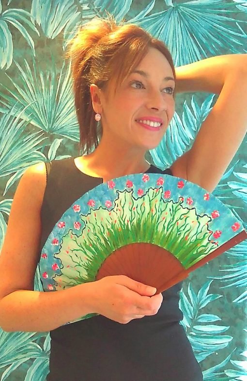 Abanicos pintados a mano byMIRENE Artista vitoria