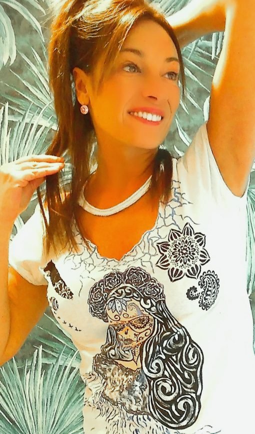 Tienda de ropa pintada a mano