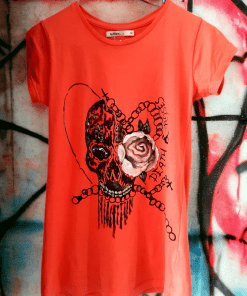Camisetas pintadas a mano de calaveras bymirene