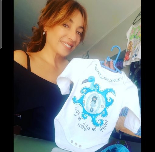 Bodys bebe pintados a mano bymirene