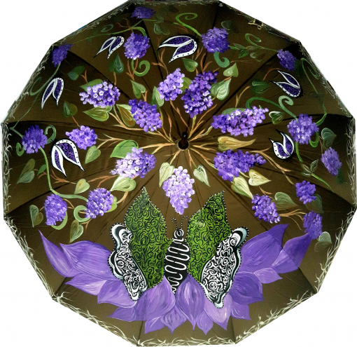 Paraguas pintados flores