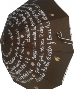 Díselo con un poema, paraguas pintado a mano para el día de los enamorados.
