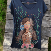 Camisetas de mujer pintadas a mano byMIRENE
