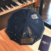 Paraguas grámola, instrumento que reproduce música. Paraguas pintado a mano byMIRENE